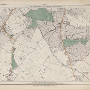 Stanford’s 1862 old map of Streatham, Tooting and Mitcham – Sheet 22
