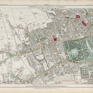 Stanford’s 1862 old map of Kensington, Notting Hill and Shepherd’s Bush – Sheet 9