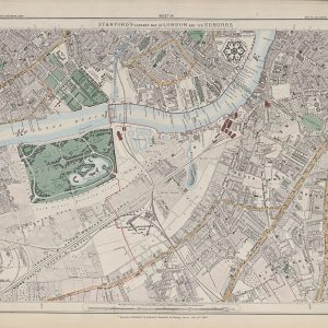Stanford’s 1862 old map of Chelsea, Battersea Park and Kennington – Sheet 14