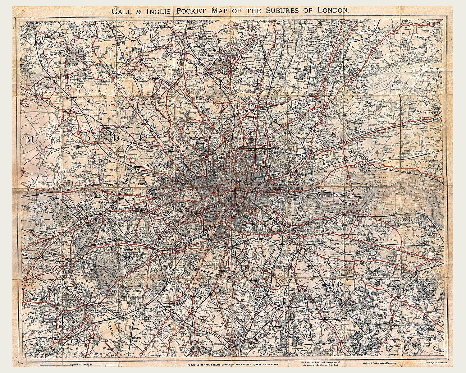 old london maps 1800s category header