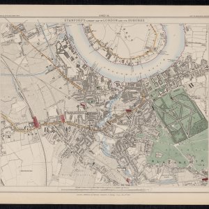 Stanford’s 1862 old map of Greenwich, Deptford and Blackheath – Sheet 16